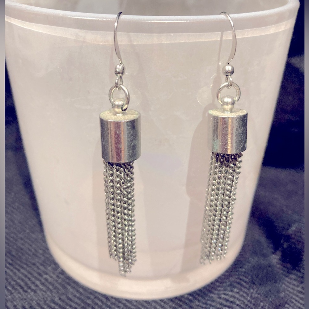 *3 for $20* Silver-toned Tassel Chain Earrings, Dangle/Drop Style